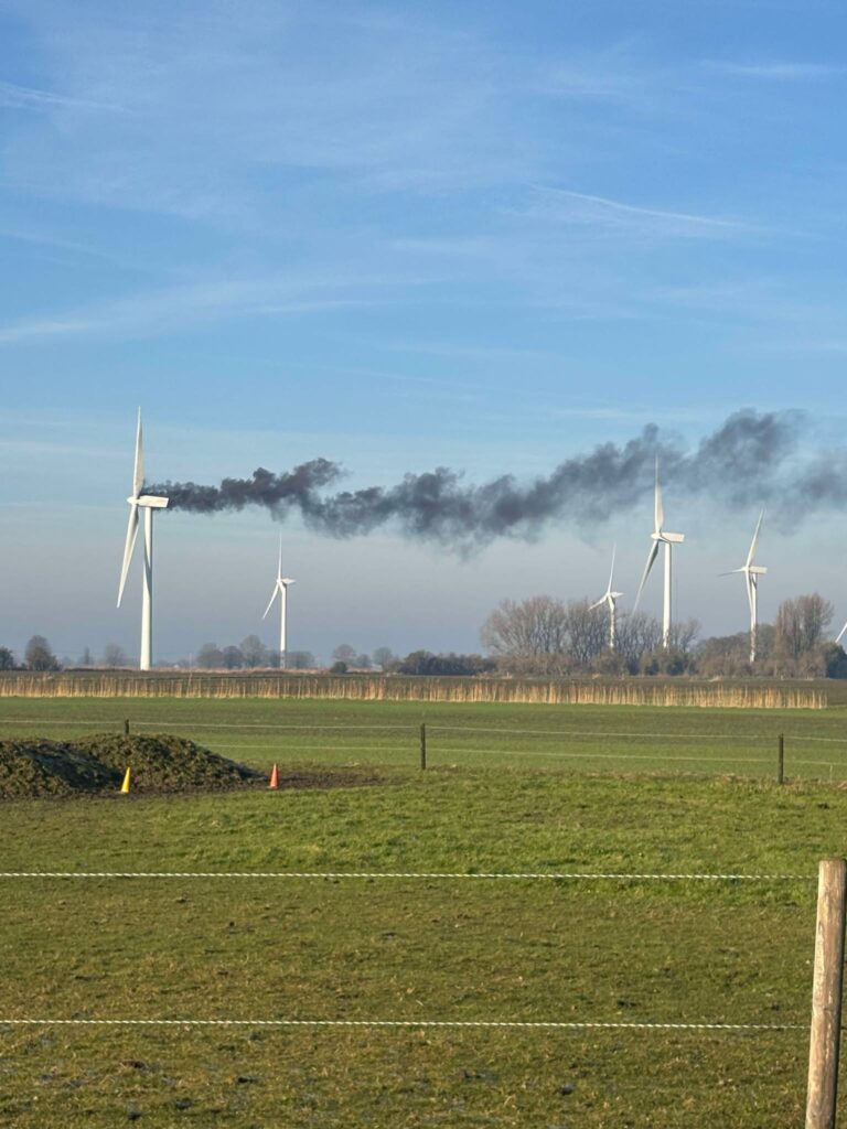 News for Peterborough and Cambridgeshire - Wind turbine on fire at Coldham near Wisbech 