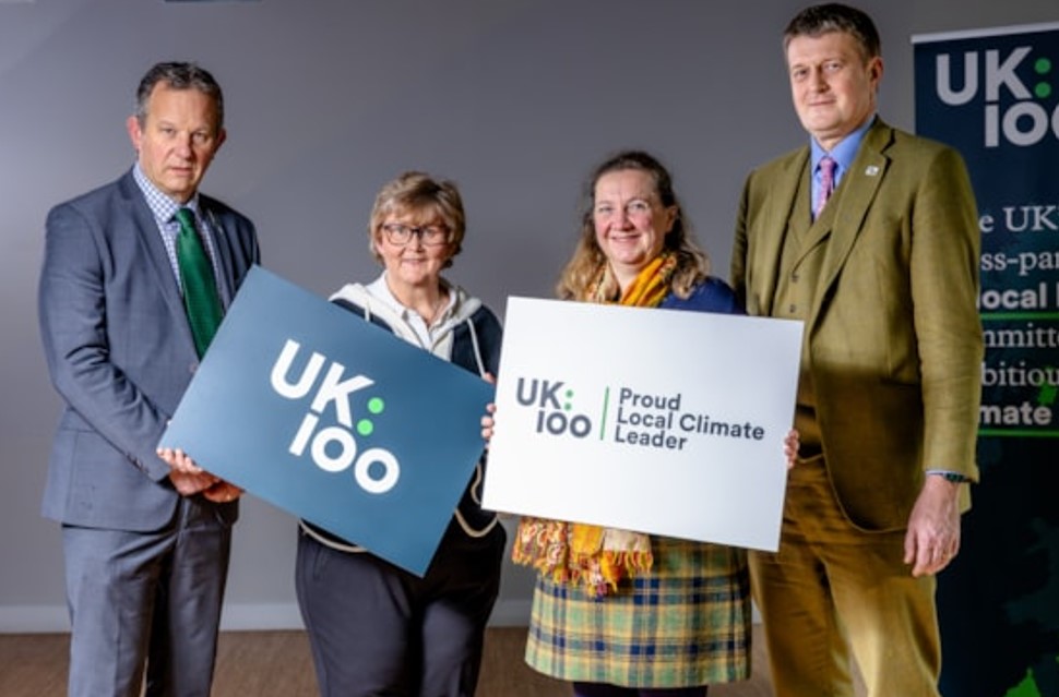 Photo shows: L-R: Cllr Andy Mellen, Leader of Mid Suffolk District Council, Cllr Tracey Dixon, Leader of South Tyneside Council, Cllr Lucy Nethsingha, Leader of Cambridgeshire County Council, and Cllr Richard Clewer, Leader of Wiltshire Council.