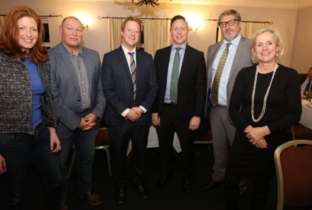 Conservative candidate for Mayor is Paul Bristow, former MP for Peterborough. He is pictured above with former Mayor James Palmer at an event in Whittlesey. Mr Bristow has made restoration of the £100k homes policy a major plank of his election campaign 