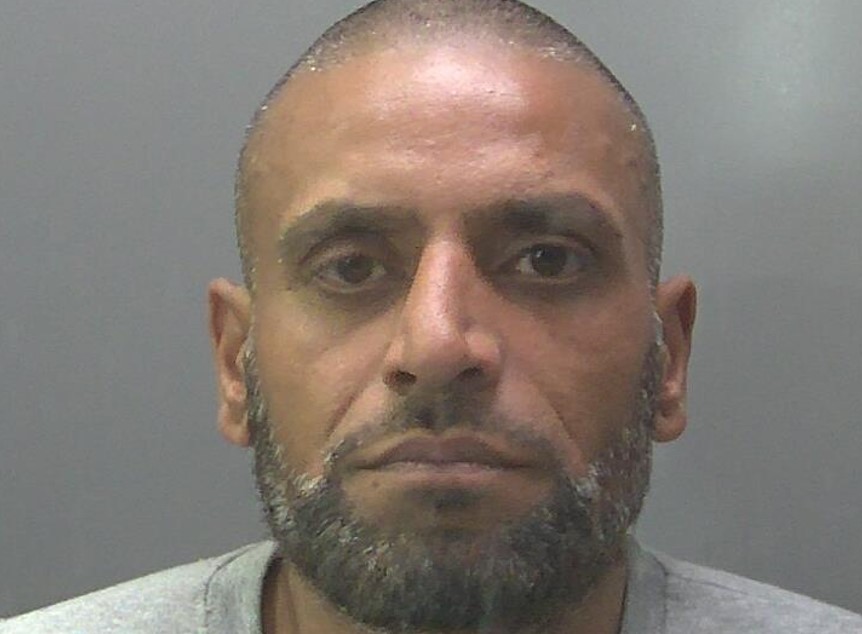 Inam Qureshi, 45, who carried out a random attack on a stranger in a Peterborough city centre street has been jailed for six-and-a-half years. Image: Cambs Police Video