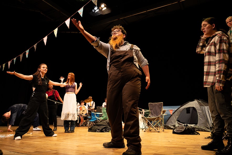 Impington International College students performing A Midsummer Night’s Dream at the Cambridge Junction. Photo captured by College alumni, Dan Sandford (Instagram: @dansandfordphotography)